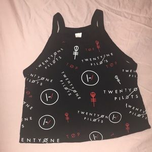 Twenty one pilot crop top tank